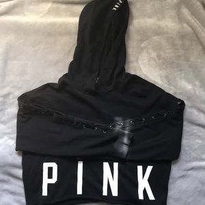 PINK cropped hoddie